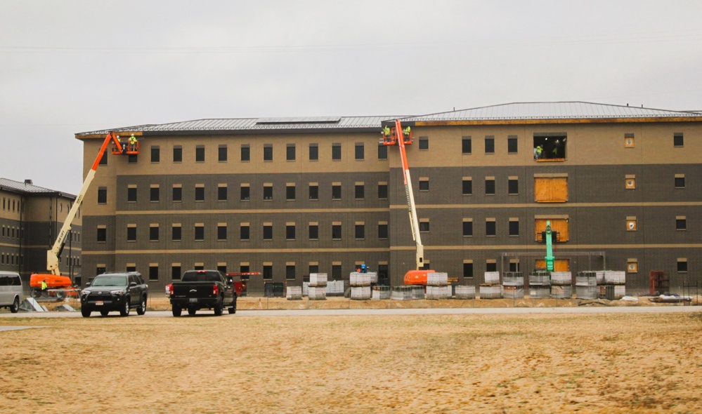 November 2024 construction operations for fiscal year 2022-funded barracks project at Fort McCoy