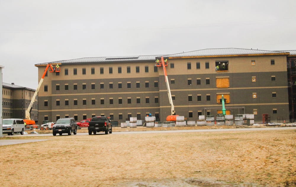 November 2024 construction operations for fiscal year 2022-funded barracks project at Fort McCoy