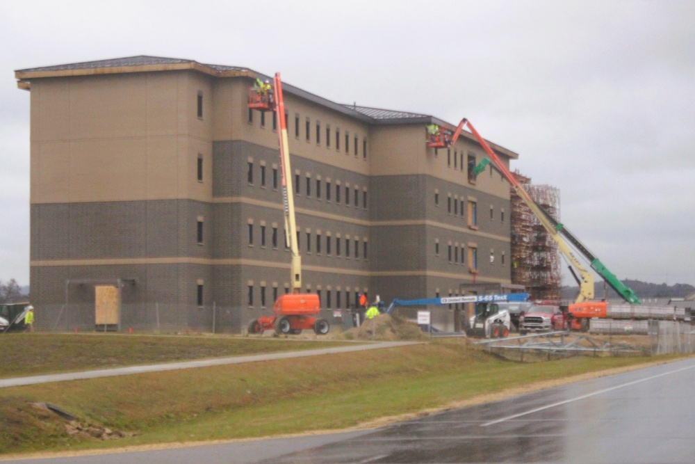 November 2024 construction operations for fiscal year 2022-funded barracks project at Fort McCoy