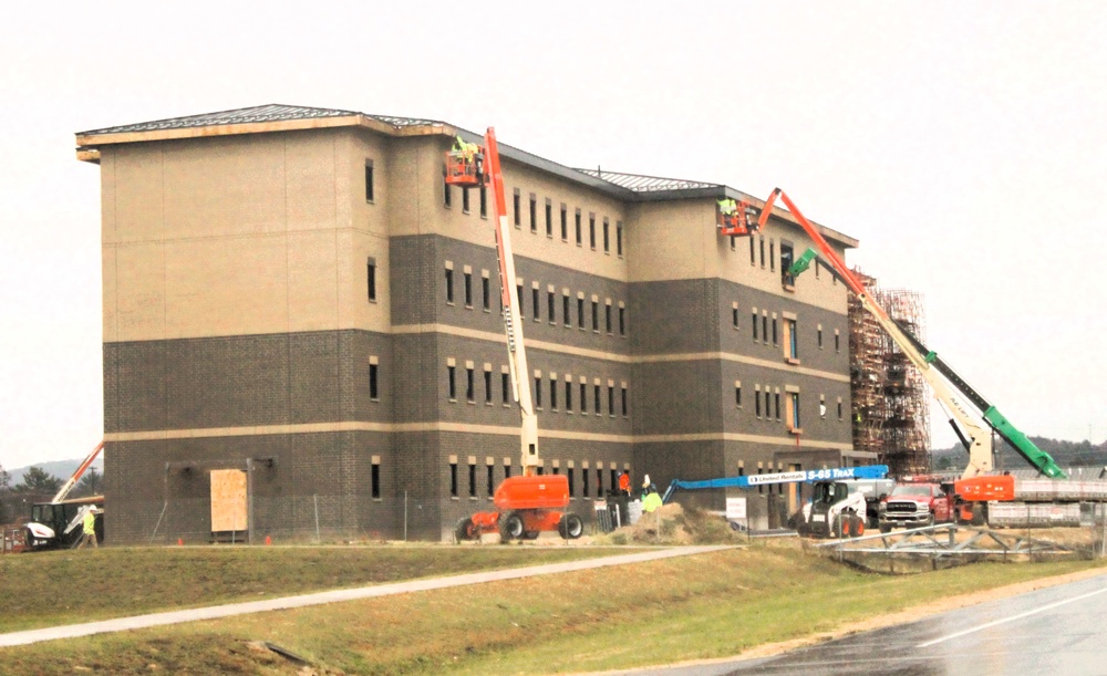 November 2024 construction operations for fiscal year 2022-funded barracks project at Fort McCoy