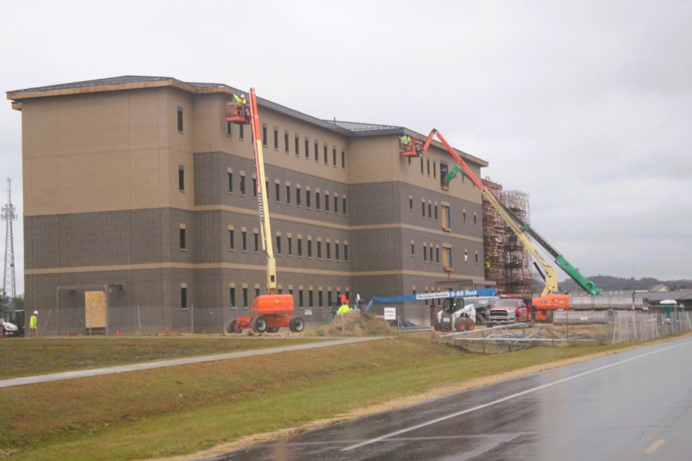 November 2024 construction operations for fiscal year 2022-funded barracks project at Fort McCoy