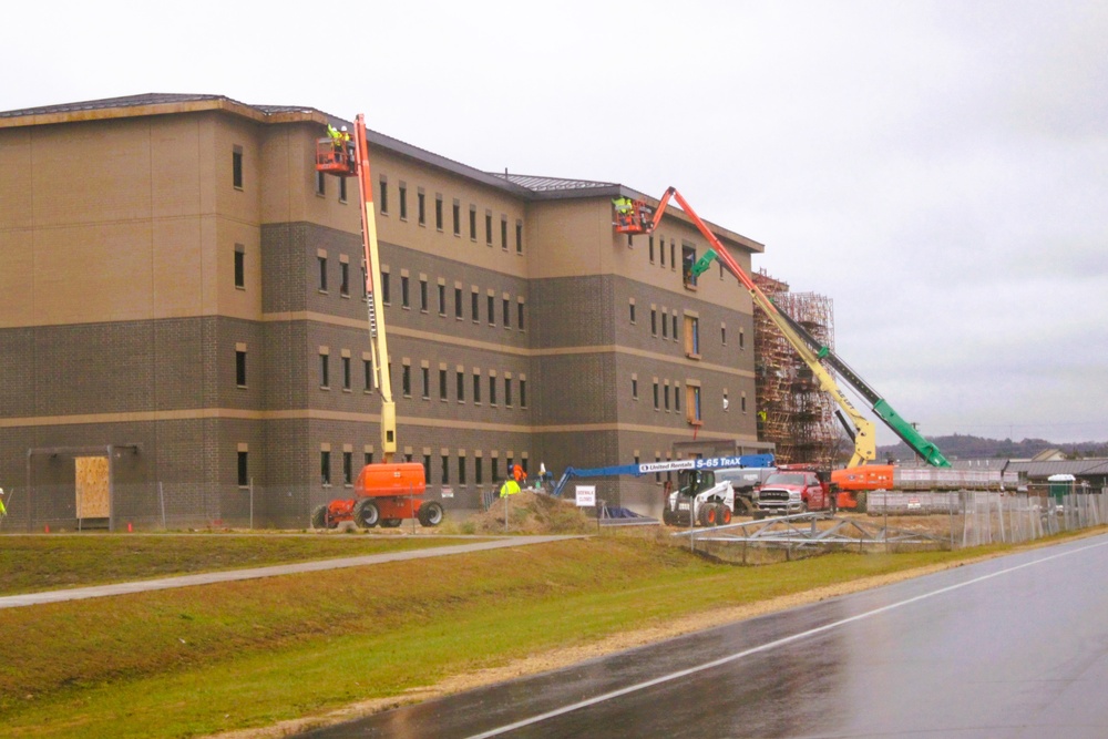 November 2024 construction operations for fiscal year 2022-funded barracks project at Fort McCoy