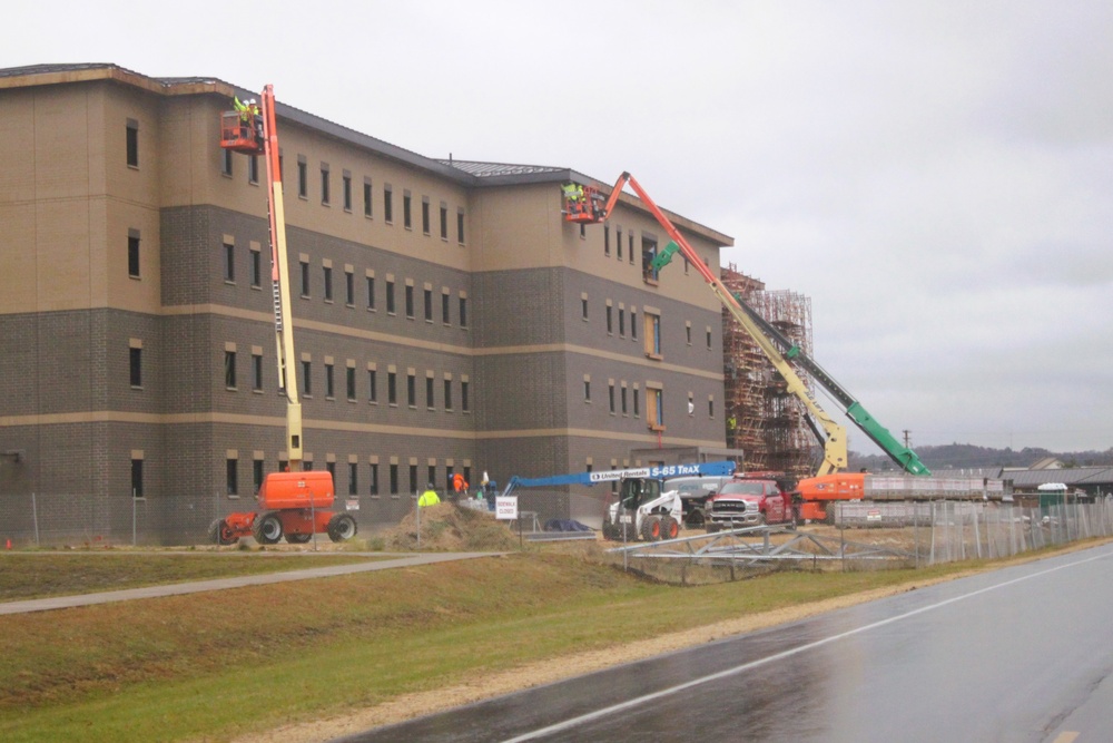 November 2024 construction operations for fiscal year 2022-funded barracks project at Fort McCoy