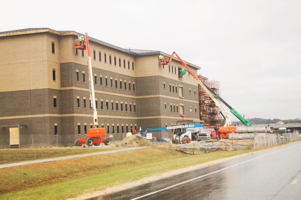 November 2024 construction operations for fiscal year 2022-funded barracks project at Fort McCoy