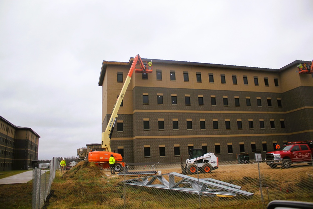 November 2024 construction operations for fiscal year 2022-funded barracks project at Fort McCoy