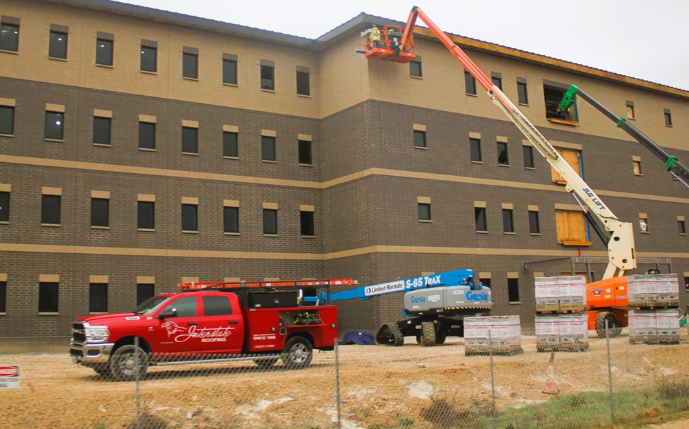 November 2024 construction operations for fiscal year 2022-funded barracks project at Fort McCoy