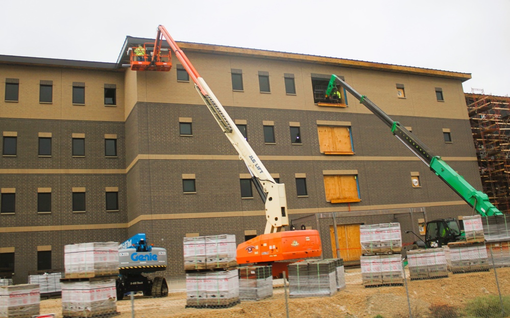 November 2024 construction operations for fiscal year 2022-funded barracks project at Fort McCoy