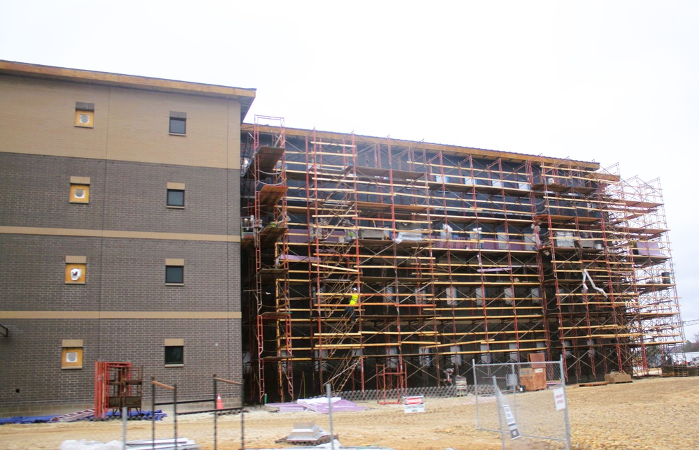 November 2024 construction operations for fiscal year 2022-funded barracks project at Fort McCoy