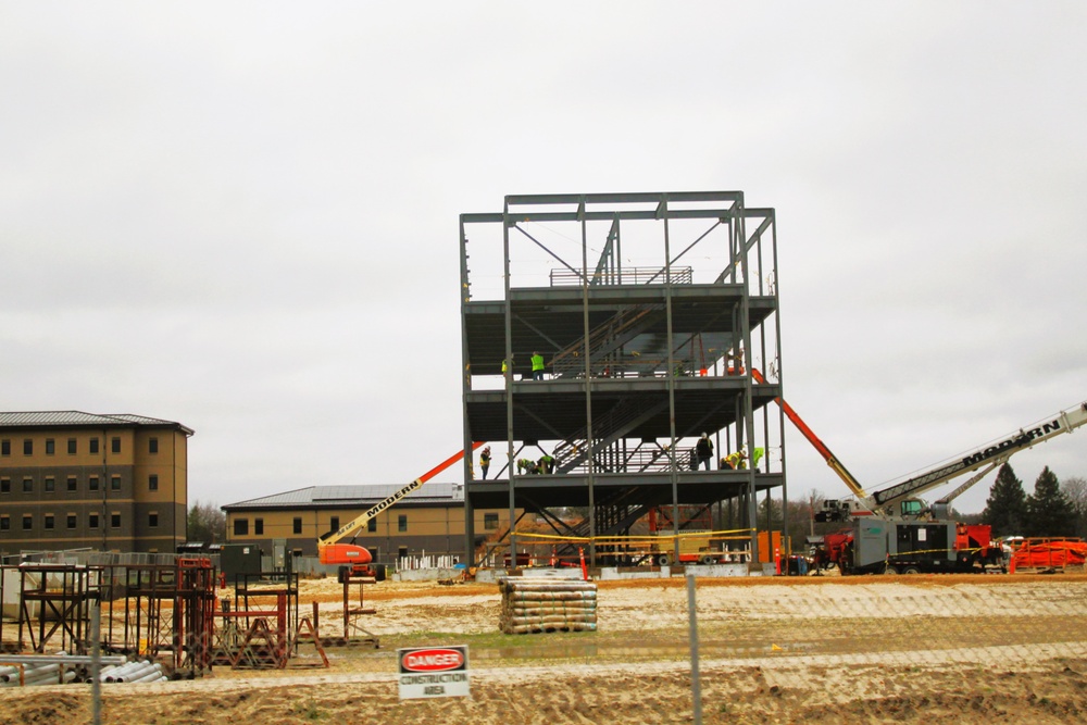 November 2024 construction operations for Fort McCoy East Barracks Project