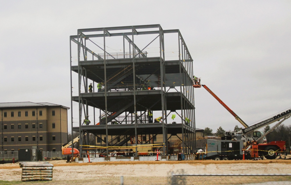 November 2024 construction operations for Fort McCoy East Barracks Project