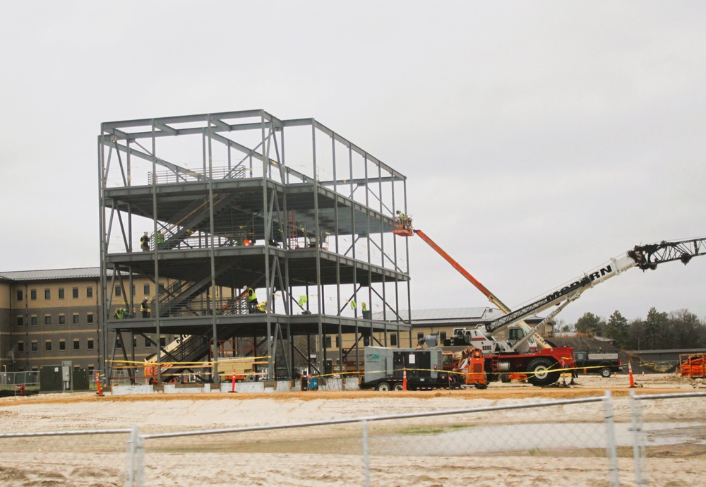 November 2024 construction operations for Fort McCoy East Barracks Project