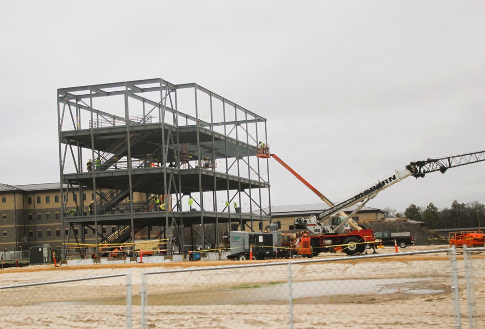 November 2024 construction operations for Fort McCoy East Barracks Project