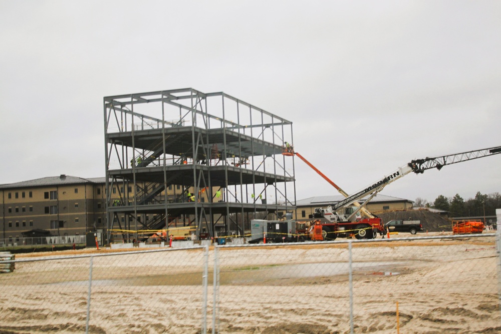 November 2024 construction operations for Fort McCoy East Barracks Project