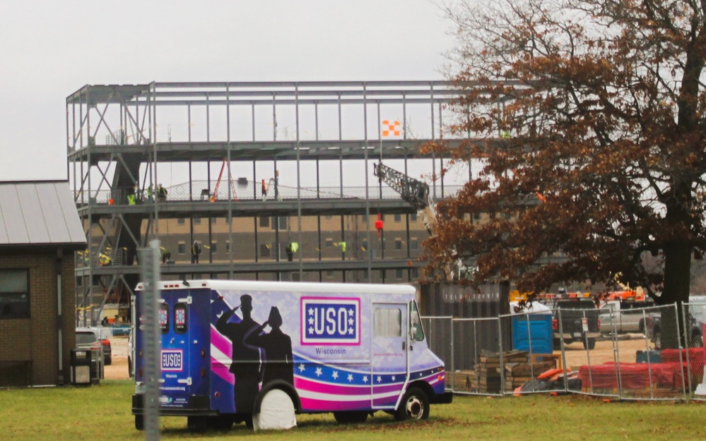 November 2024 construction operations for Fort McCoy East Barracks Project