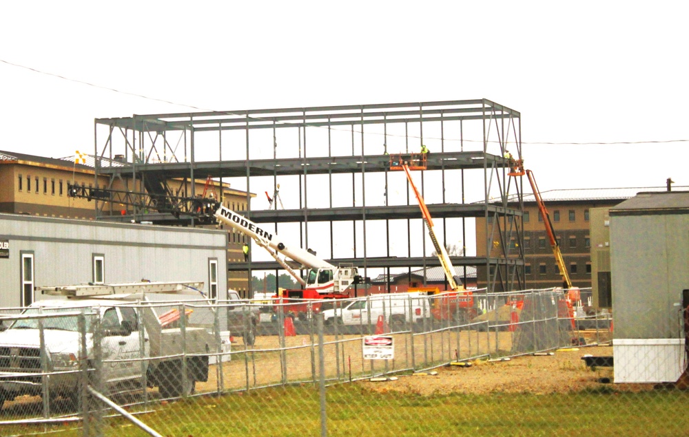 November 2024 construction operations for Fort McCoy East Barracks Project