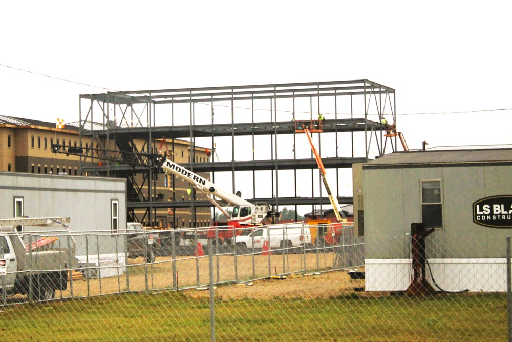 November 2024 construction operations for Fort McCoy East Barracks Project