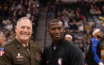 Major General Joseph Ricciardi at Denver Nuggets Military Appreciation Night