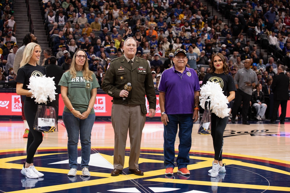 Major General Joseph Ricciardi at Denver Nuggets Military Appreciation Night