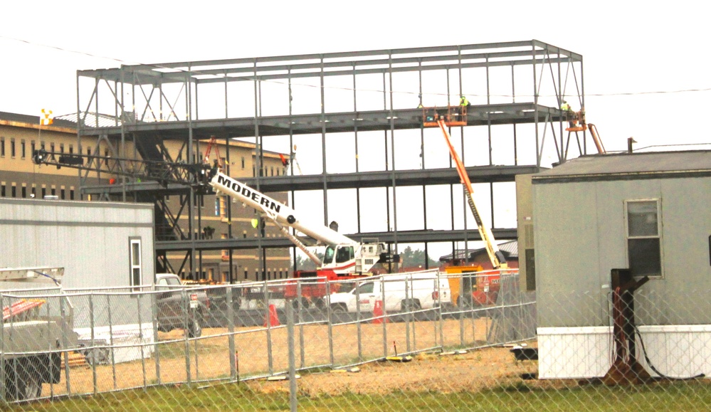 November 2024 construction operations for Fort McCoy East Barracks Project