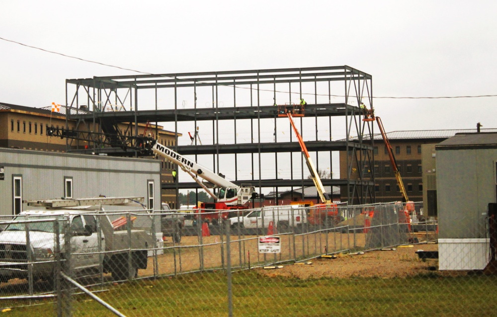 November 2024 construction operations for Fort McCoy East Barracks Project