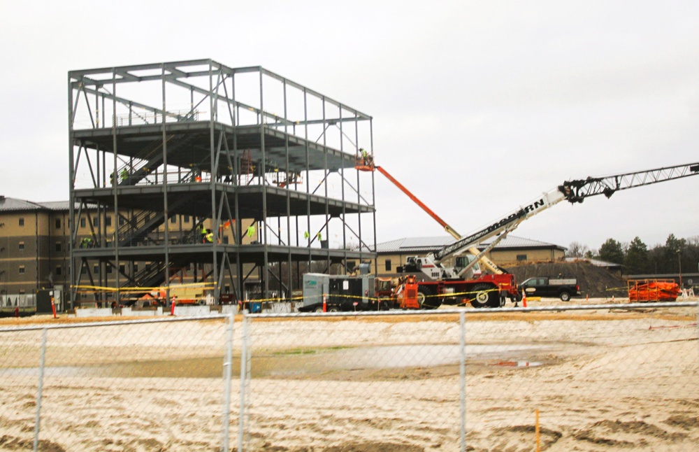 November 2024 construction operations for Fort McCoy East Barracks Project