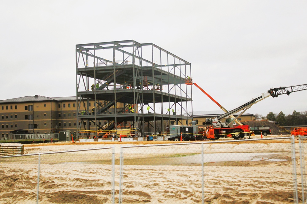 November 2024 construction operations for Fort McCoy East Barracks Project