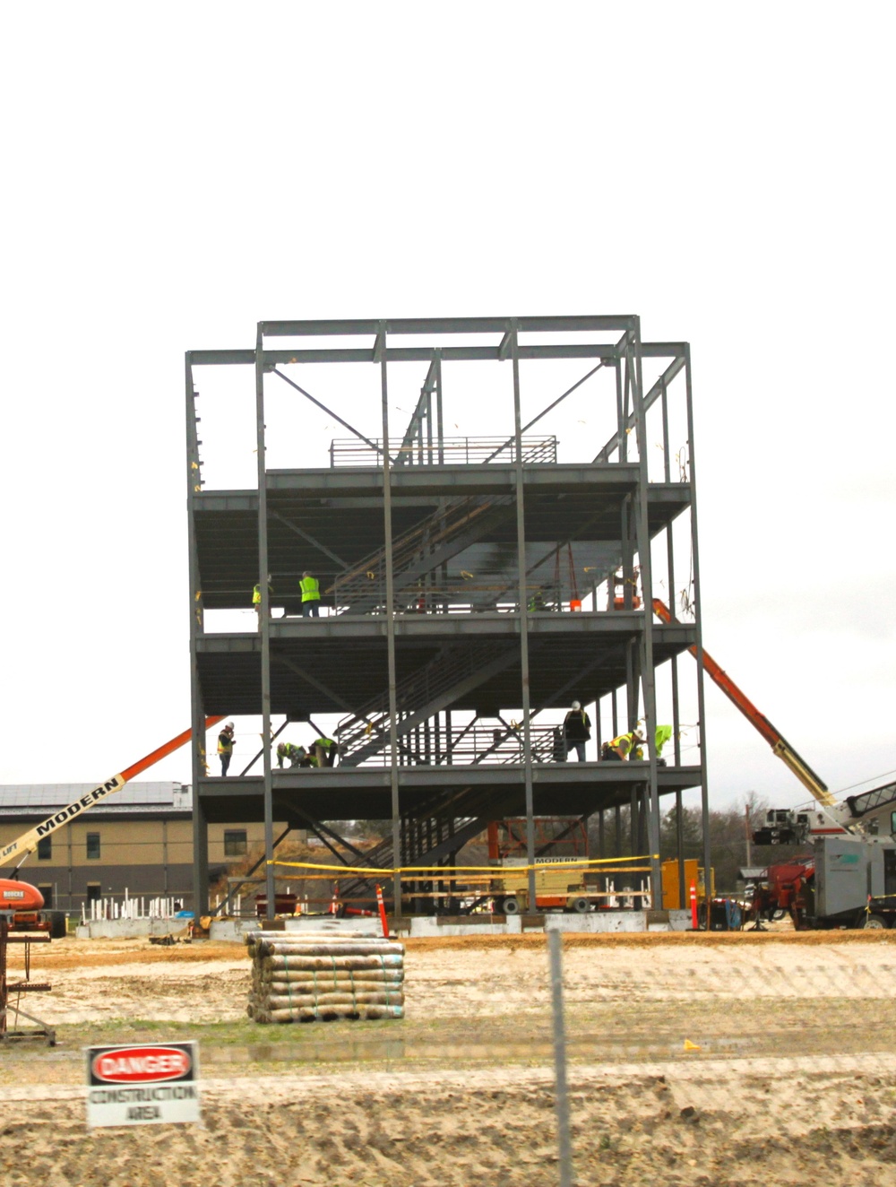 November 2024 construction operations for Fort McCoy East Barracks Project