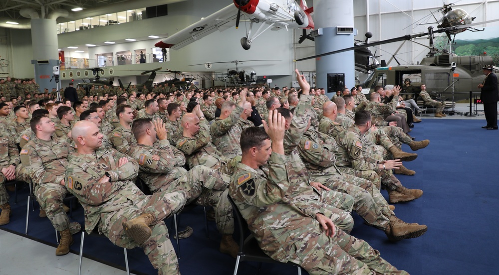 Retired Col. Clyde Romero Speaks at USAACE