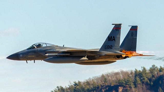 104th Fighter Wing performs flyover for University of Massachusetts football game