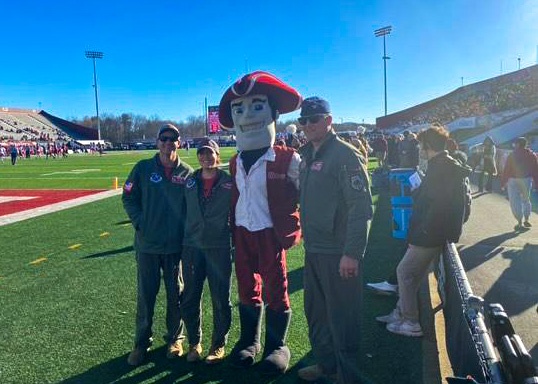 104th Fighter Wing performs flyover for University of Massachusetts football game