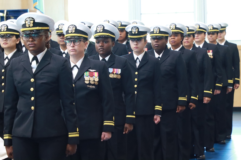 Graduation for Officer Development School (ODS) with Rear Admiral Jeffrey Czerewko, NETC