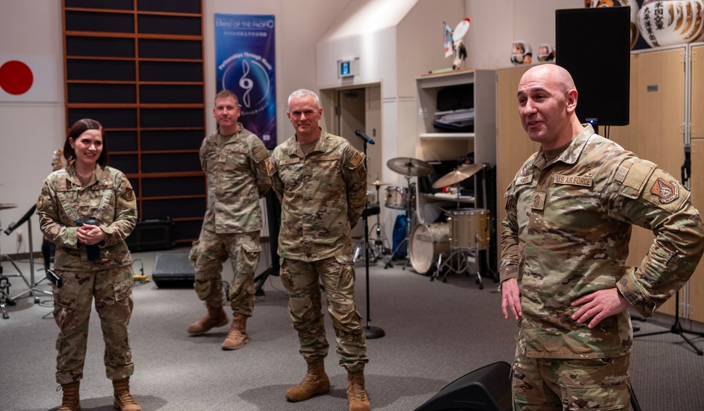 USFJ/5AF, 374 AW commanders visit Band of the Pacific-Asia