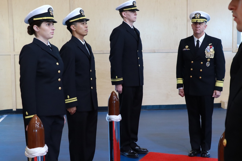 Graduation for Officer Development School (ODS) with Rear Admiral Jeffrey Czerewko, NETC