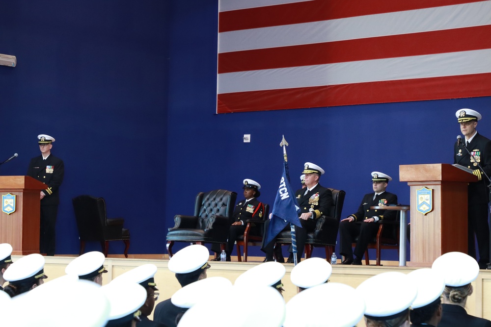 Graduation for Officer Development School (ODS) with Rear Admiral Jeffrey Czerewko, NETC