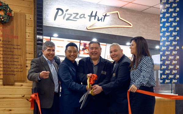 NEX Yokosuka Holds Ribbon-Cutting for Pizza Hut Express