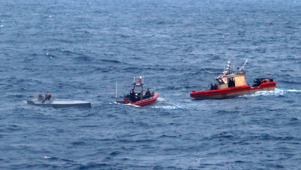 Coast Guard Cutter Munro interdicts suspected drug smuggling vessel in the Eastern Pacific Ocean