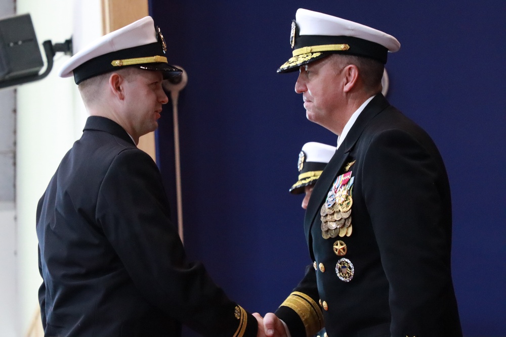 Graduation for Officer Development School (ODS) with Rear Admiral Jeffrey Czerewko, NETC