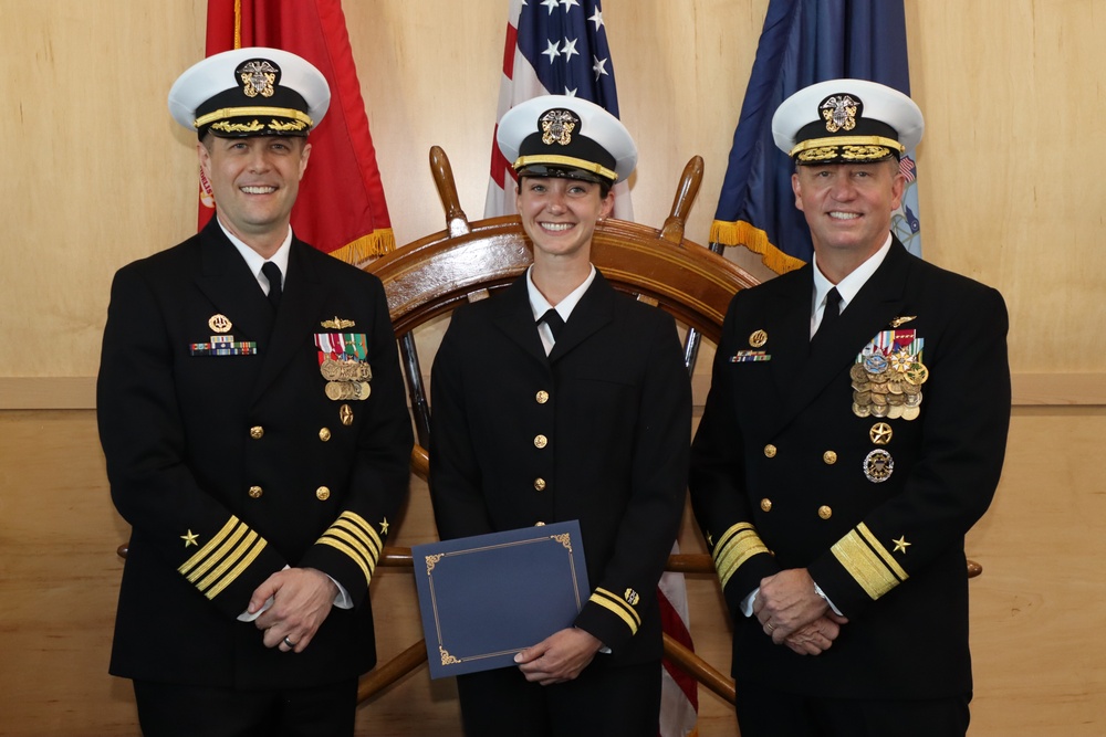 Graduation for Officer Development School (ODS) with Rear Admiral Jeffrey Czerewko, NETC