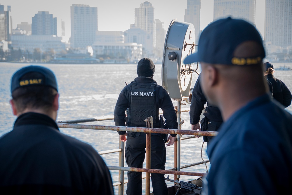 Nimitz Sailor Stands Watch