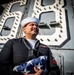 Nimitz Sailor Prepares for Colors