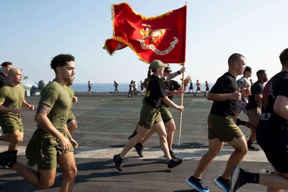 Abraham Lincoln conducts a 5K run