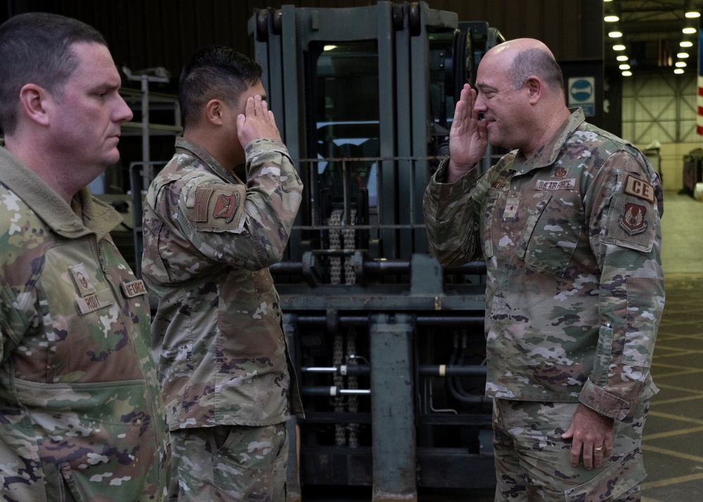 Brig. Gen. Patrick Miller visits RAF Mildenhall