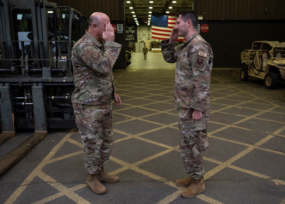 Brig. Gen. Patrick Miller visits RAF Mildenhall