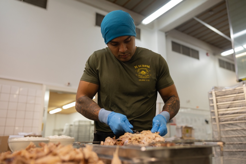 U.S. Marines Celebrate Thanksgiving