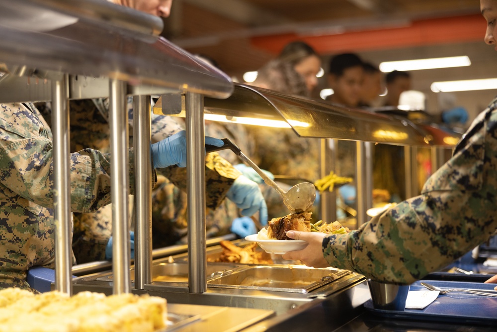 U.S. Marines Celebrate Thanksgiving