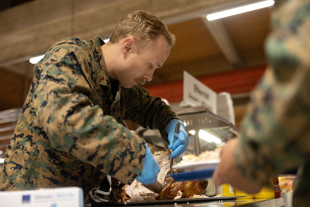 U.S. Marines Celebrate Thanksgiving
