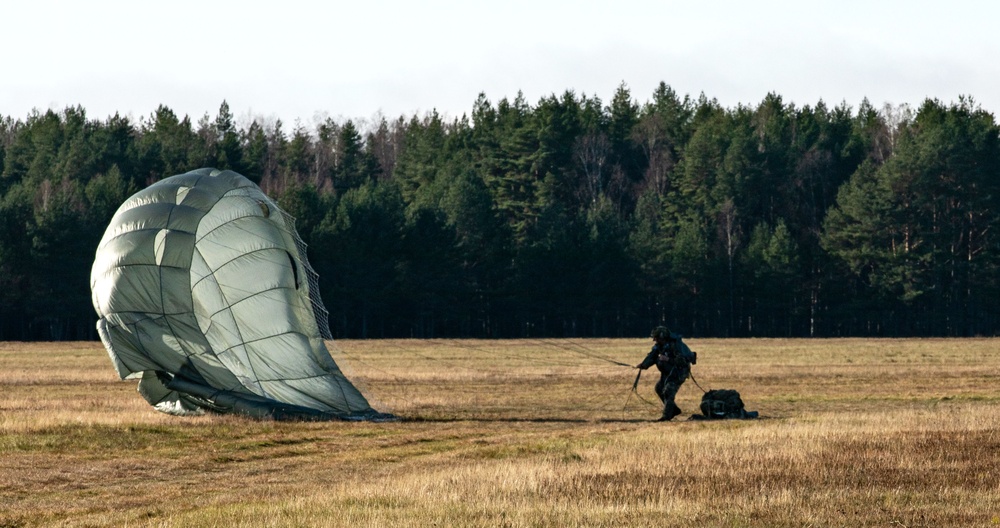 Green Berets Conduct Static Line Jump During Adamant Serpent 25