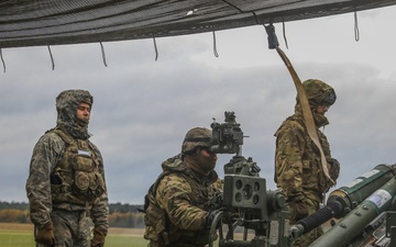 2CR Soldiers conduct M777A2 live fire exercise as part of  Dynamic Front 25