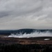 Artillery rounds fired during live fire training land in the impact area during Exercise Dynamic Front 25