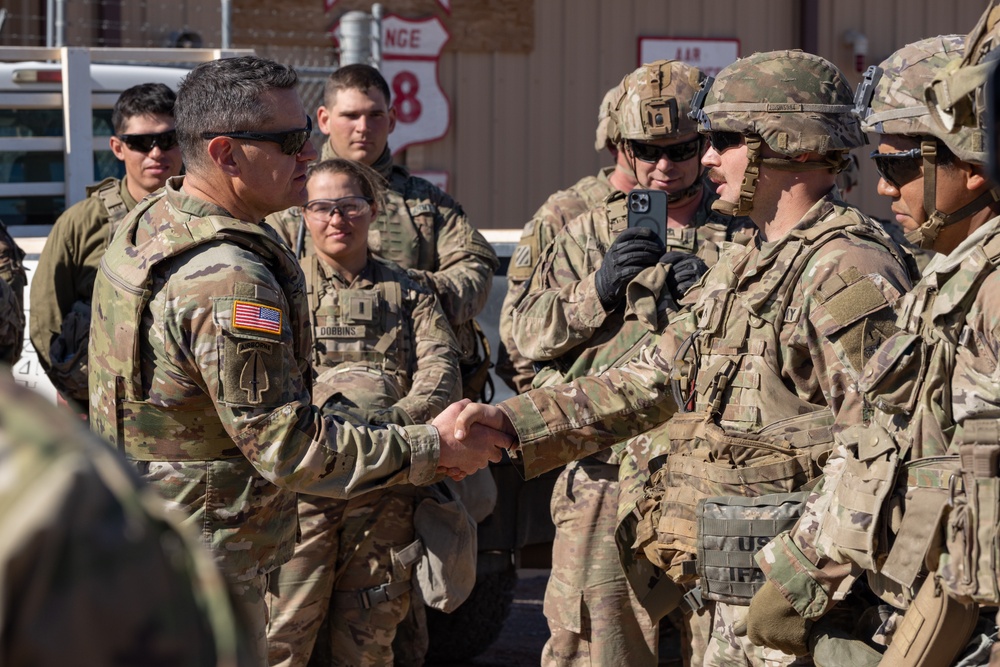 Sergeant Major of the Army Visits Fort Bliss Tank Gunnery